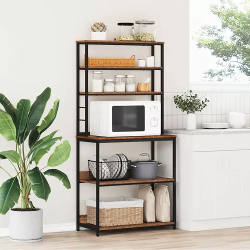  Konyhai polc Öreg fa 80 x 40 x 168 cm Faanyag