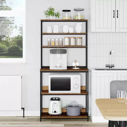  Konyhai polc Öreg fa 80 x 40 x 168 cm Faanyag