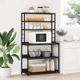  Konyhai polc Fekete tölgy 100 x 40 x 168 cm Faanyag