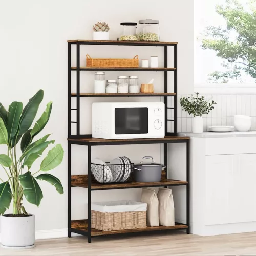  Konyhai polc Füstölt tölgy 100 x 40 x 168 cm Faanyag