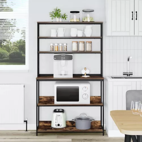  Konyhai polc Füstölt tölgy 100 x 40 x 168 cm Faanyag