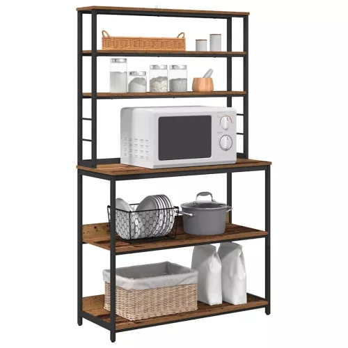  Konyhai polc Öreg fa 100 x 40 x 168 cm Faanyag