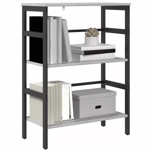  Könyvespolc Szürke Sonoma 60 x 29,5 x 81 cm Faanyag