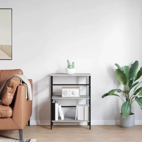  Könyvespolc Szürke Sonoma 60 x 29,5 x 81 cm Faanyag