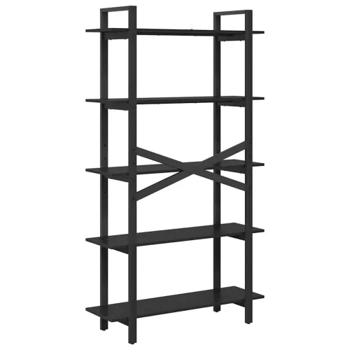  Könyvespolc Fekete tölgy 100 x 33,5 x 178 cm Faanyag