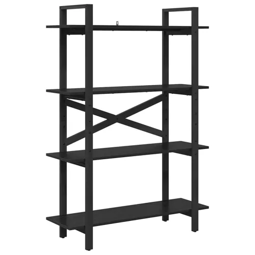  Könyvespolc Fekete tölgy 100 x 33,5 x 140 cm Faanyag