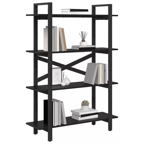  Könyvespolc Fekete tölgy 100 x 33,5 x 140 cm Faanyag