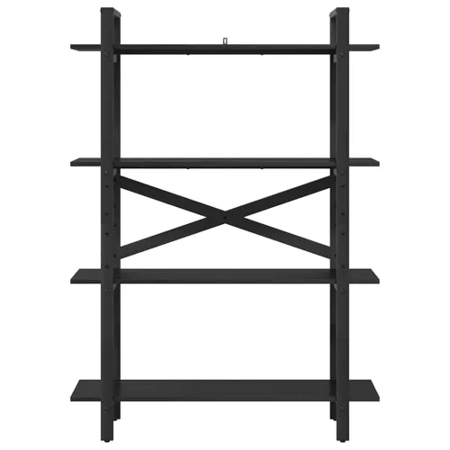 Könyvespolc Fekete tölgy 100 x 33,5 x 140 cm Faanyag