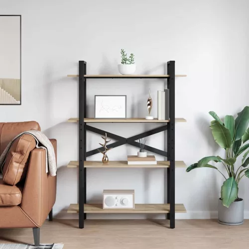  Könyvespolc Sonoma tölgy 100 x 33,5 x 140 cm Faanyag