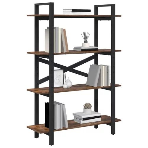  Könyvespolc Füstölt tölgy 100 x 33,5 x 140 cm Faanyag