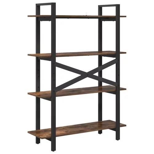  Könyvespolc Füstölt tölgy 100 x 33,5 x 140 cm Faanyag