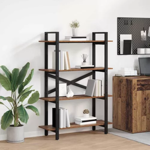  Könyvespolc Öreg fa 100 x 33,5 x 140 cm Faanyag