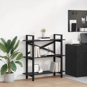  Könyvespolc Fekete tölgy 100 x 33,5 x 102 cm Faanyag