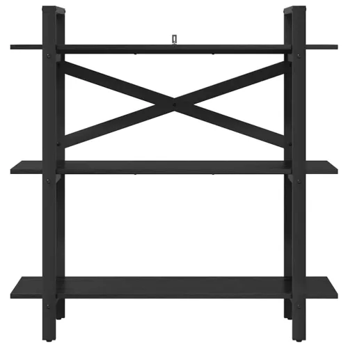  Könyvespolc Fekete tölgy 100 x 33,5 x 102 cm Faanyag
