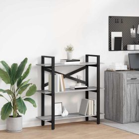  Könyvespolc Szürke Sonoma 100 x 33,5 x 102 cm Faanyag