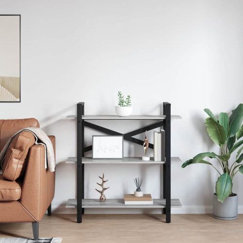  Könyvespolc Szürke Sonoma 100 x 33,5 x 102 cm Faanyag