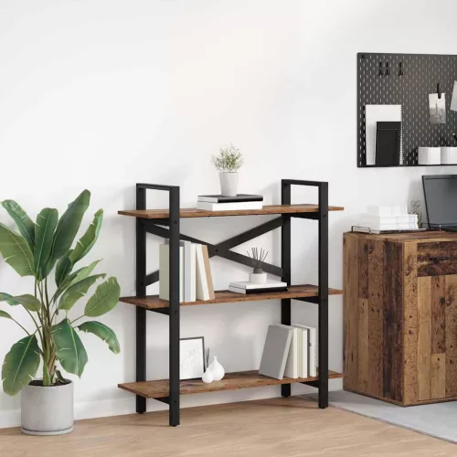  Könyvespolc Öreg fa 100 x 33,5 x 102 cm Faanyag