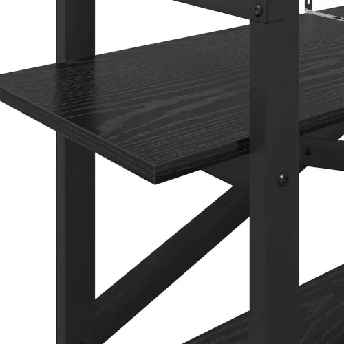  Könyvespolc Fekete tölgy 100 x 33,5 x 64 cm Faanyag