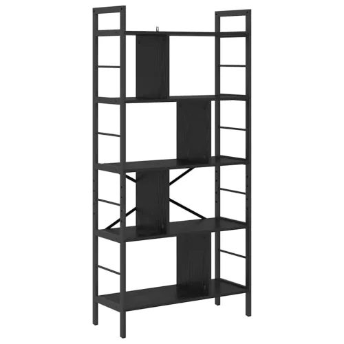  Könyvespolc Fekete tölgy 75 x 30 x 156 cm Faanyag