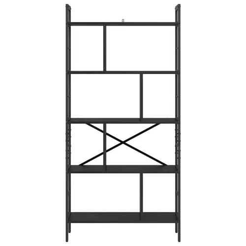  Könyvespolc Fekete tölgy 75 x 30 x 156 cm Faanyag