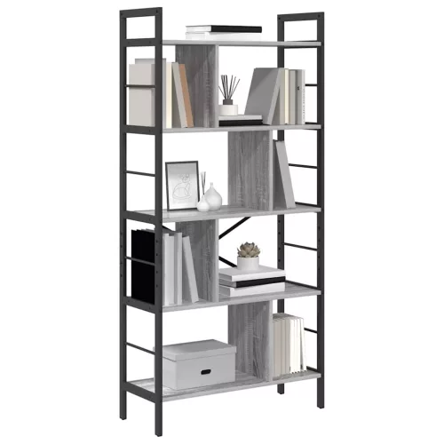  Könyvespolc Szürke Sonoma 75 x 30 x 156 cm Faanyag