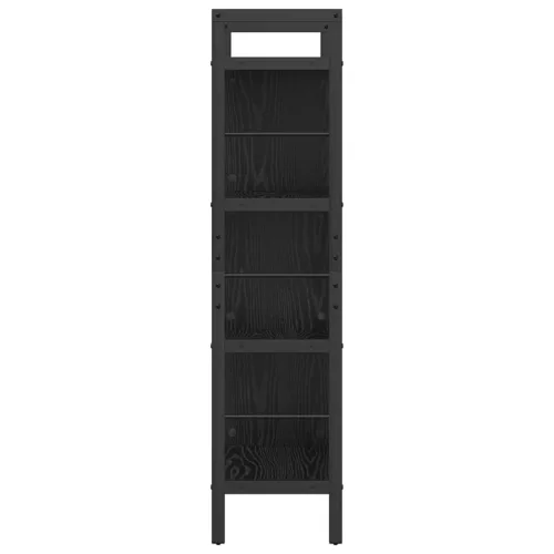  Könyvespolc Fekete tölgy 75 x 30 x 123,5 cm Faanyag