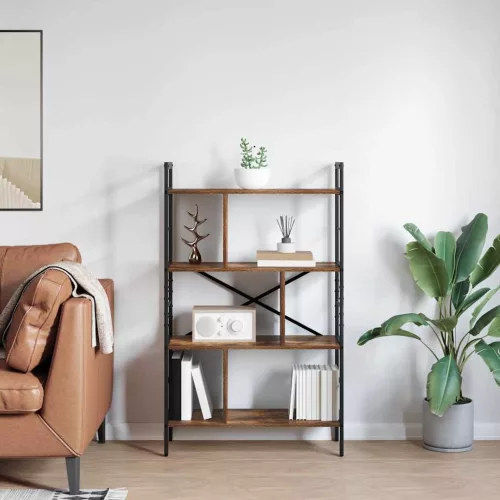  Könyvespolc Füstölt tölgy 75 x 30 x 123,5 cm Faanyag