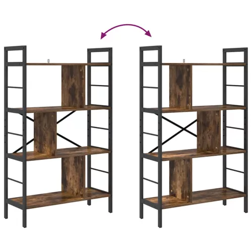  Könyvespolc Füstölt tölgy 75 x 30 x 123,5 cm Faanyag