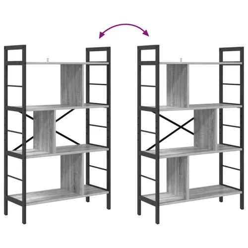  Könyvespolc Szürke Sonoma 75 x 30 x 123,5 cm Faanyag