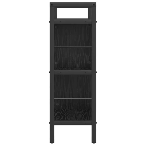  Könyvespolc Fekete tölgy 75 x 30 x 91 cm Faanyag