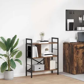  Könyvespolc Füstölt tölgy 75 x 30 x 91 cm Faanyag