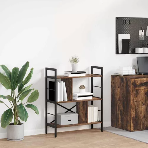  Könyvespolc Füstölt tölgy 75 x 30 x 91 cm Faanyag