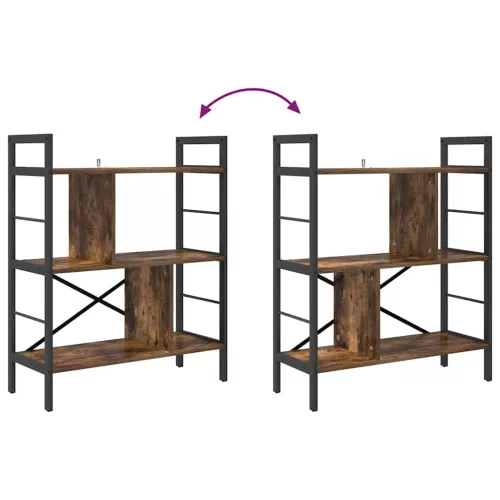  Könyvespolc Füstölt tölgy 75 x 30 x 91 cm Faanyag