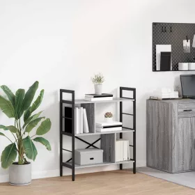  Könyvespolc Szürke Sonoma 75 x 30 x 91 cm Faanyag