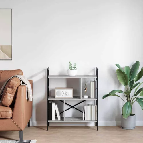  Könyvespolc Szürke Sonoma 75 x 30 x 91 cm Faanyag