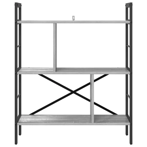  Könyvespolc Szürke Sonoma 75 x 30 x 91 cm Faanyag