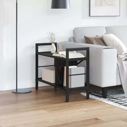  Könyvespolc Fekete tölgy 75 x 30 x 58,5 cm Faanyag