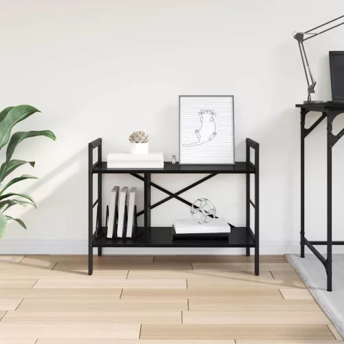  Könyvespolc Fekete tölgy 75 x 30 x 58,5 cm Faanyag