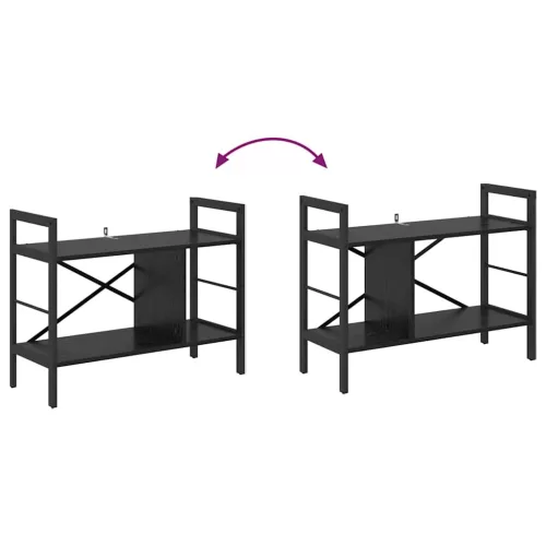  Könyvespolc Fekete tölgy 75 x 30 x 58,5 cm Faanyag