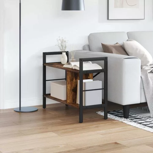  Könyvespolc Füstölt tölgy 75 x 30 x 58,5 cm Faanyag