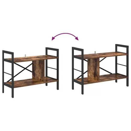  Könyvespolc Füstölt tölgy 75 x 30 x 58,5 cm Faanyag