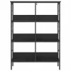  Könyvespolc Fekete tölgy 82 x 32 x 112 cm Faanyag
