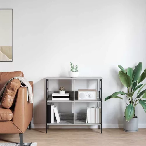  Könyvespolc Szürke Sonoma 82 x 32 x 79 cm Faanyag