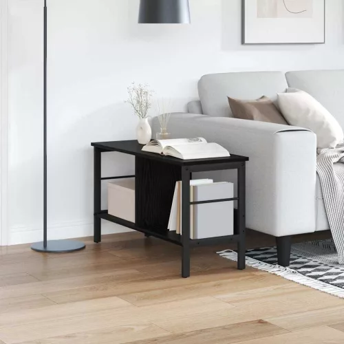  Könyvespolc Fekete tölgy 82 x 32 x 47 cm Faanyag