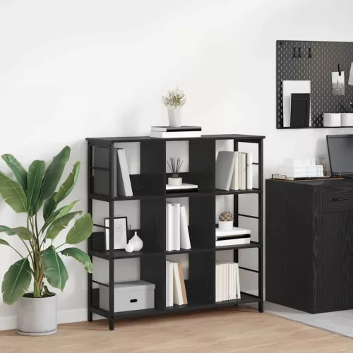  Könyvespolc Fekete tölgy 102 x 32 x 104,5 cm Faanyag