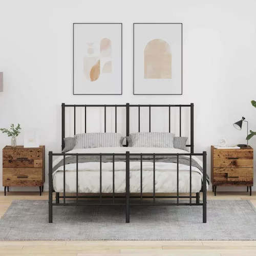  Éjjeliszekrény fiókkal 2 pcs Régi fa 40 x 35 x 47.5 cm Faanyag