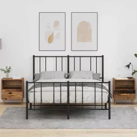    Éjjeli asztal fiókkal 2 pcs Régi fa 40 x 35 x 47.5 cm Faanyag