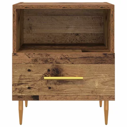  Éjjeli asztal fiókkal 2 pcs Régi fa 40 x 35 x 47.5 cm Faanyag