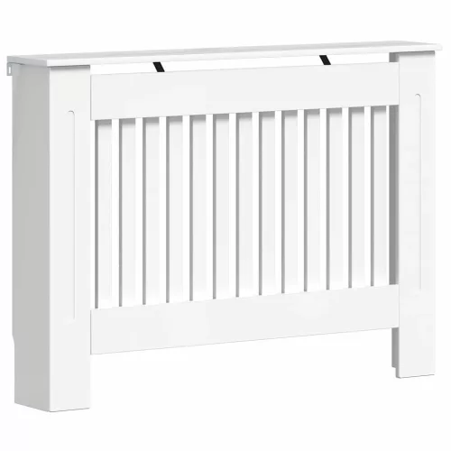  Radiátor fedezék Magas Fényű Fehér 112 x 19 x 81,5 cm Faanyag
