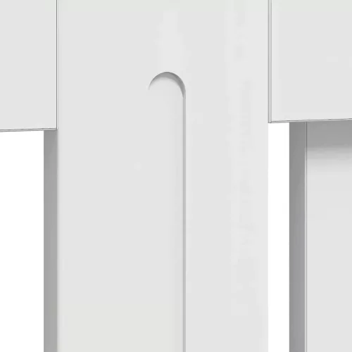  Radiátor fedezék Magas Fényű Fehér 112 x 19 x 81,5 cm Faanyag